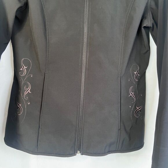 ZeroXposur Lightweight Embroidered Detail Black Hooded Soft Shell Jacket Size MD - Picture 5 of 12
